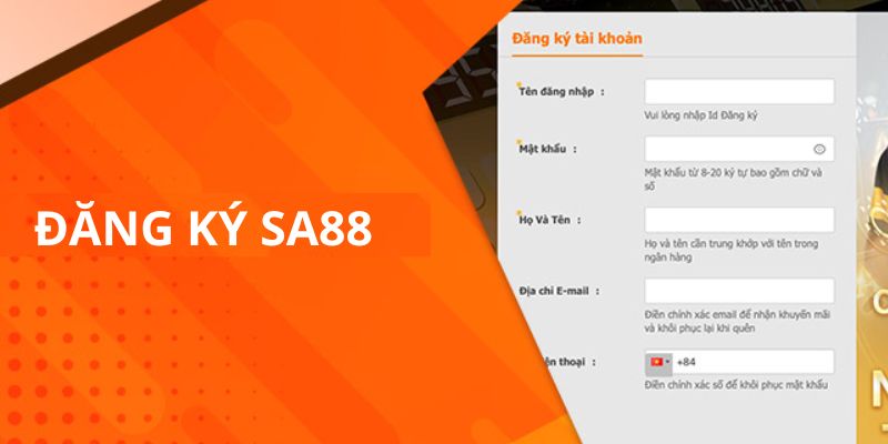 Hướng dẫn đăng ký SA88 với thủ tục nhập thông tin cá nhân